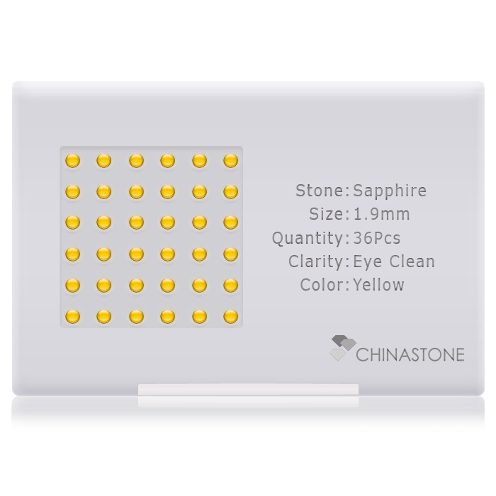 Sapphire 1.90mm cabochon round | 36 pieces