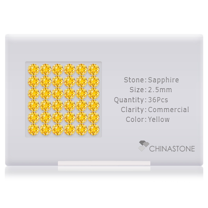 Sapphire 2.50mm brilliant round | 36 pieces