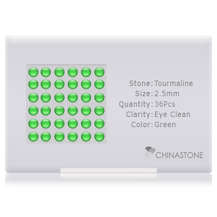 Chrome Tourmaline lot of 36 stones
