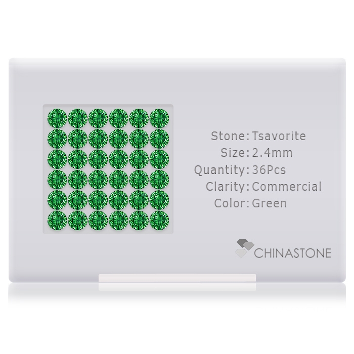 Tsavorite lot of 36 stones