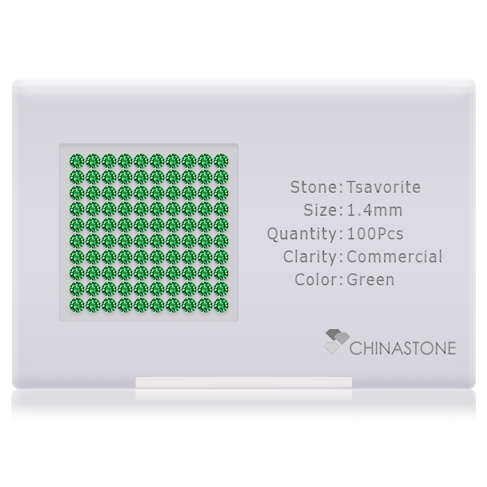 Tsavorite lot of 100 stones