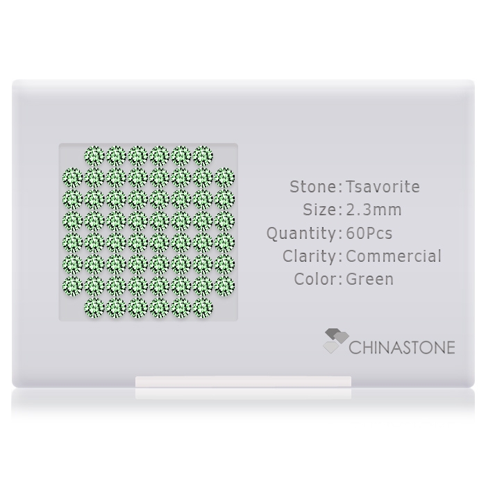 Tsavorite lot of 60 stones